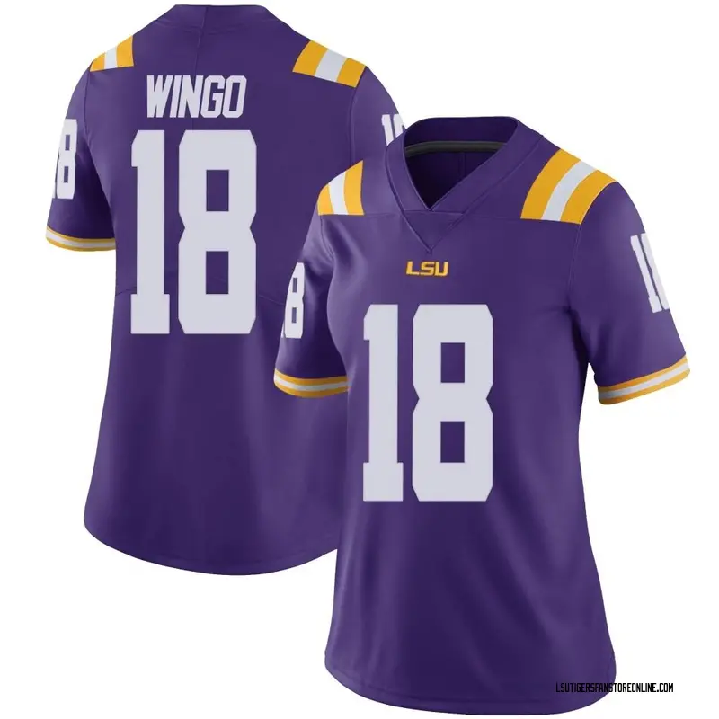 Limited Women's Mekhi Wingo LSU Tigers Purple Vapor Untouchable Football College Jersey
