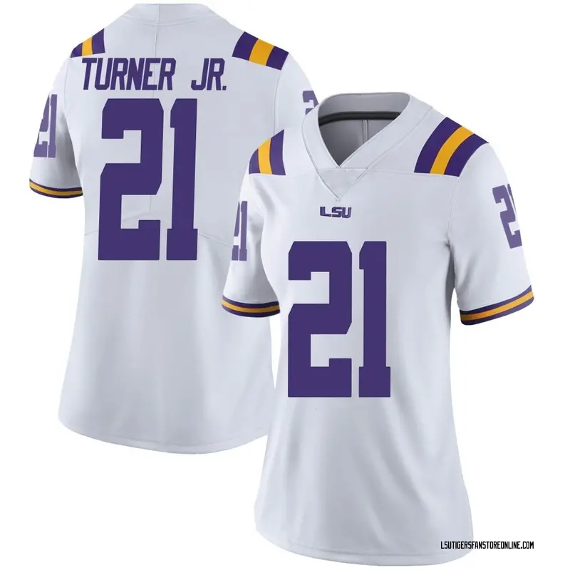 Limited Women's Michael Turner Jr. LSU Tigers White Football College Jersey