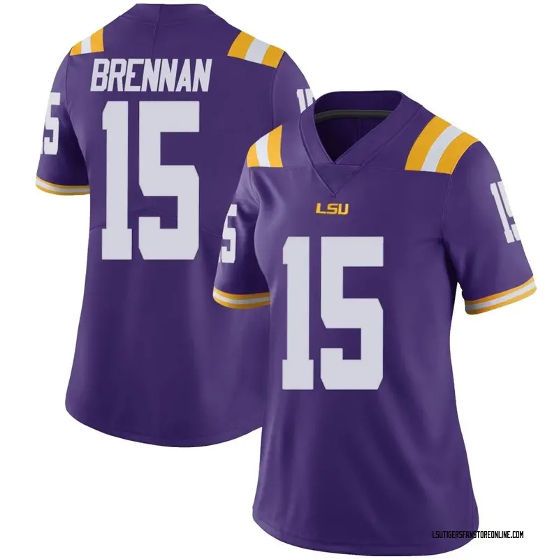Limited Women's Myles Brennan LSU Tigers Purple Vapor Untouchable Football College Jersey