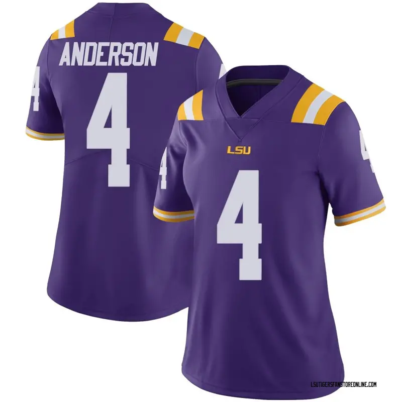 Limited Women's Nic Anderson LSU Tigers Purple Vapor Untouchable Football College Jersey