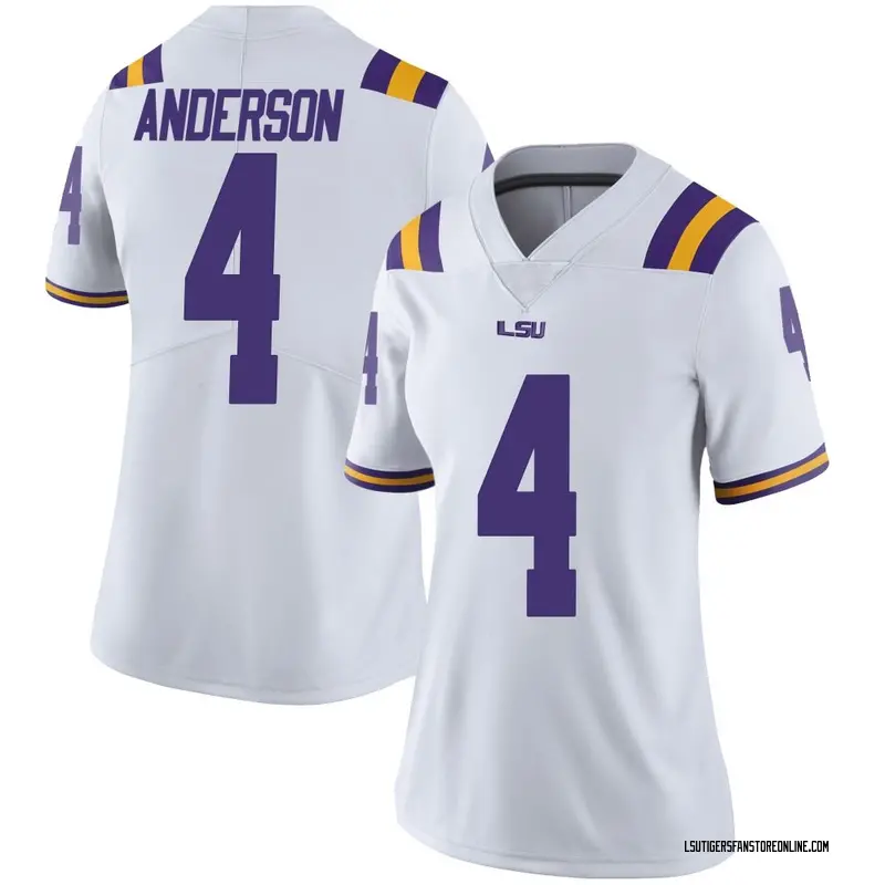 Limited Women's Nic Anderson LSU Tigers White Football College Jersey
