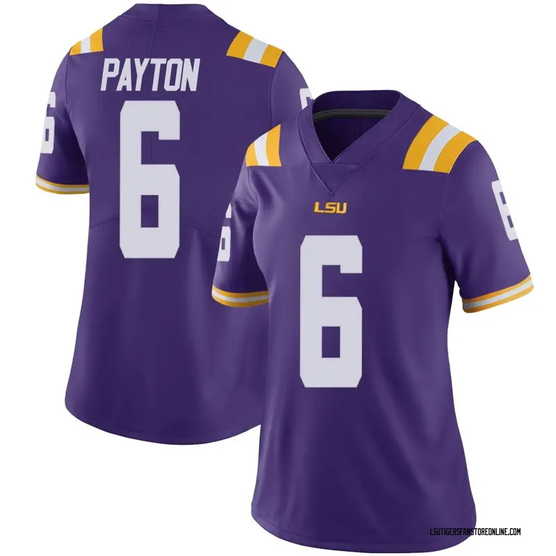 Limited Women's Patrick Payton LSU Tigers Purple Vapor Untouchable Football College Jersey