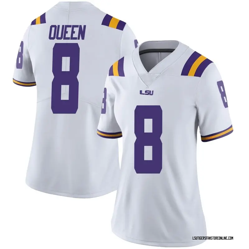 Limited Women's Patrick Queen LSU Tigers White Football College Jersey