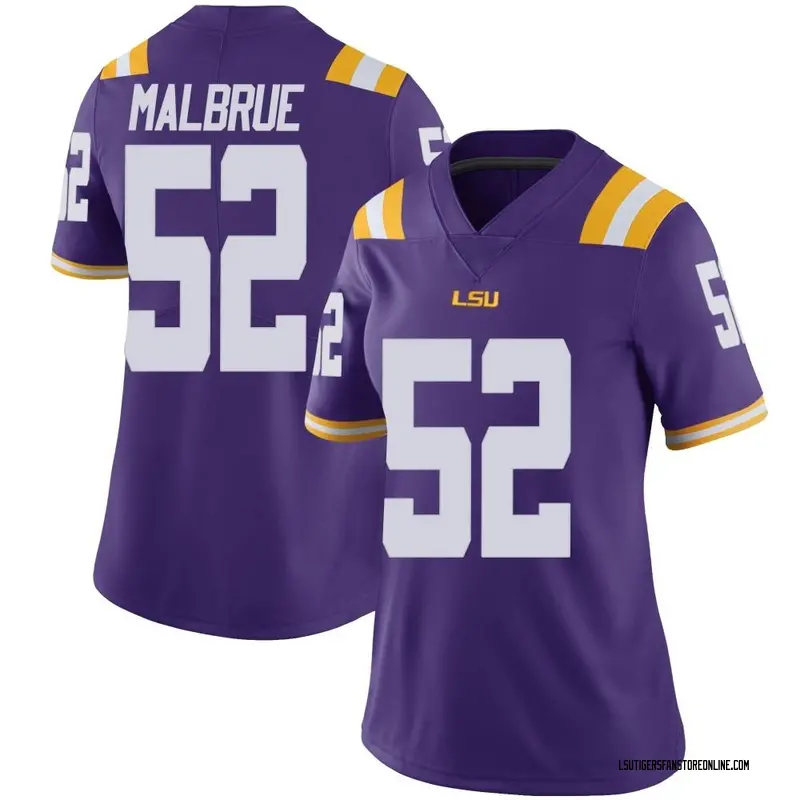 Limited Women's Princeton Malbrue LSU Tigers Purple Vapor Untouchable Football College Jersey
