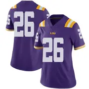 Limited Women's Quad Wilson LSU Tigers Purple Football College Jersey