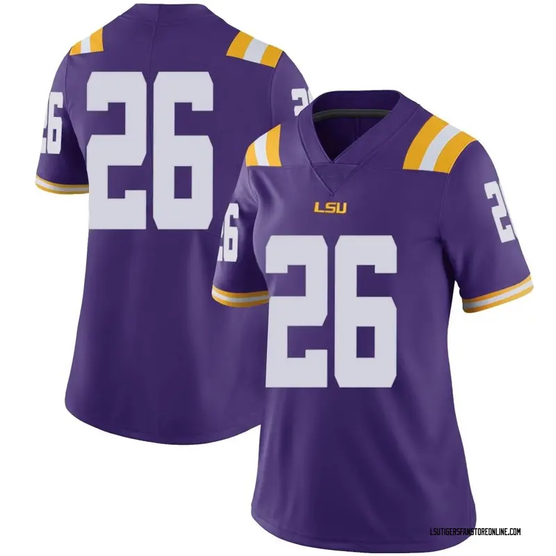 Limited Women's Quad Wilson LSU Tigers Purple Football College Jersey