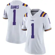 Limited Women's Sevyn Banks LSU Tigers White Football College Jersey
