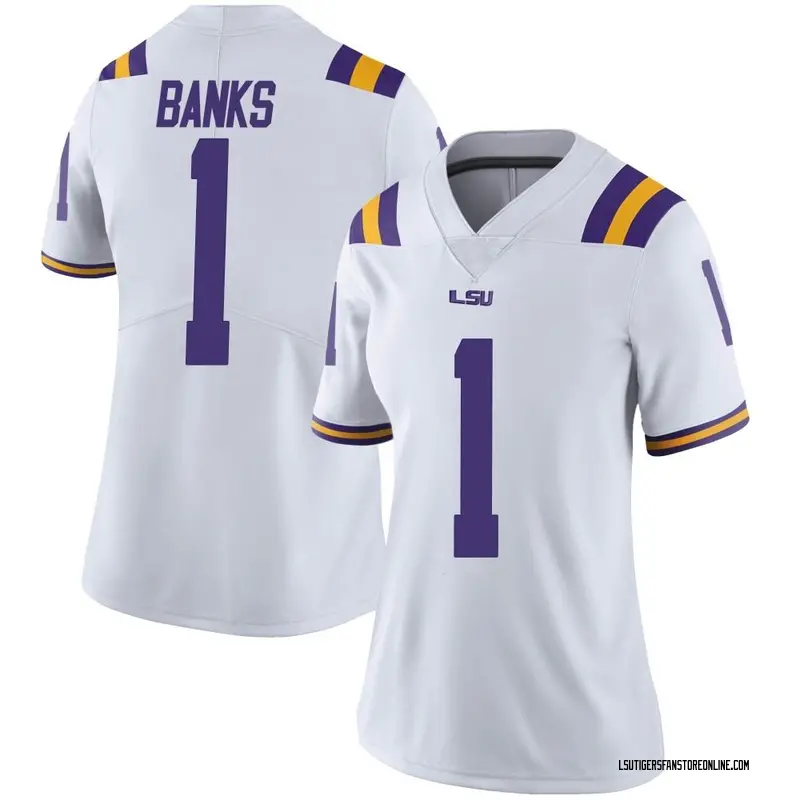 Limited Women's Sevyn Banks LSU Tigers White Football College Jersey
