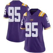 Limited Women's Shone Washington LSU Tigers Purple Football College Jersey