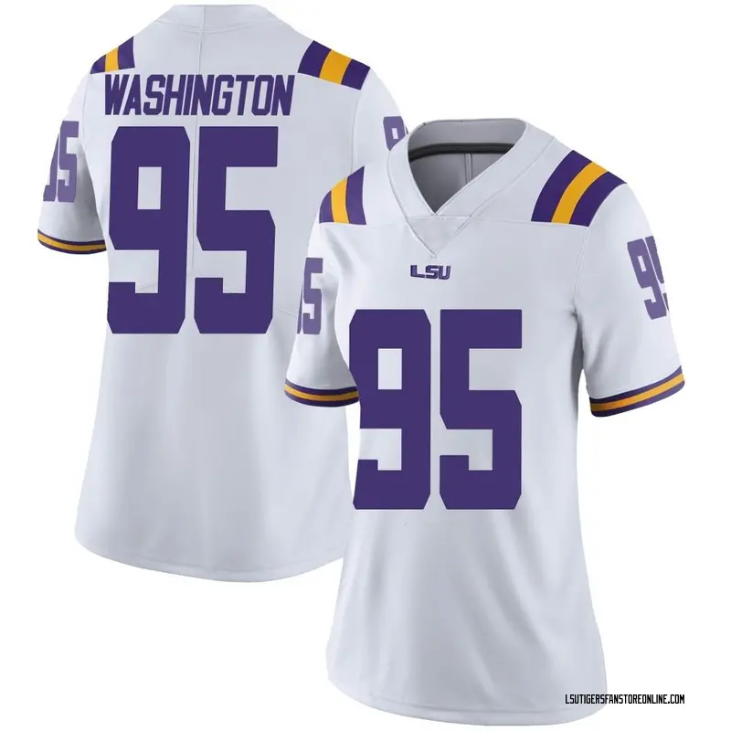 Limited Women's Shone Washington LSU Tigers White Football College Jersey