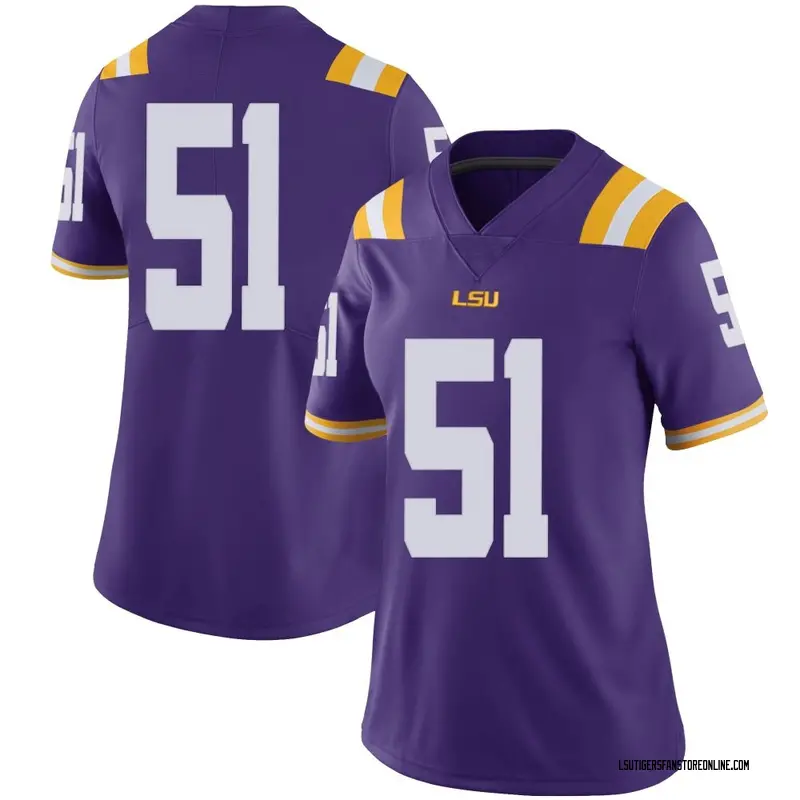 Limited Women's Silas Hall LSU Tigers Purple Football College Jersey