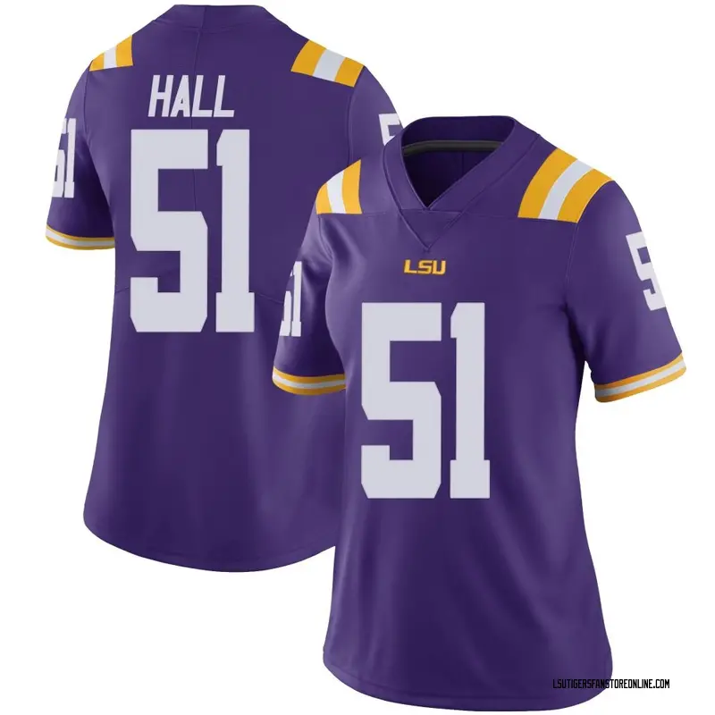 Limited Women's Silas Hall LSU Tigers Purple Vapor Untouchable Football College Jersey