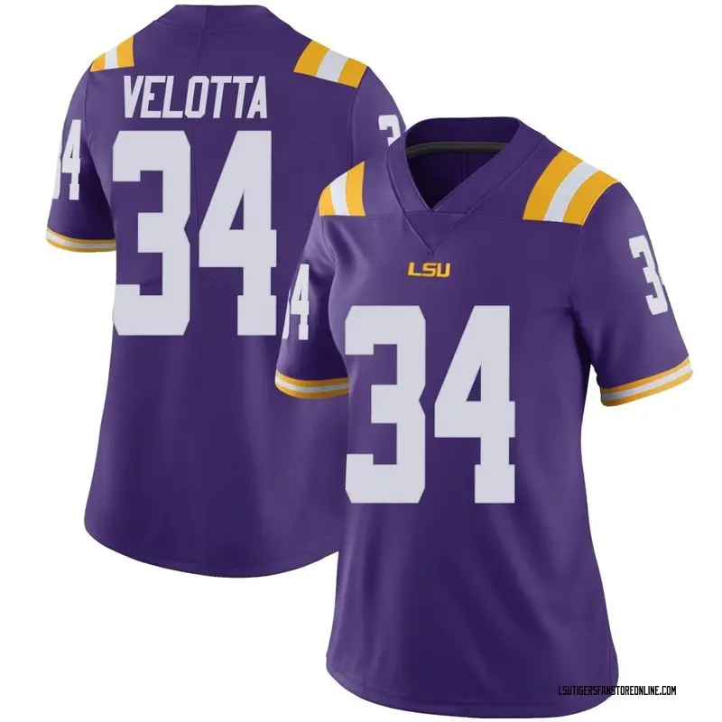Limited Women's Skip Velotta LSU Tigers Purple Vapor Untouchable Football College Jersey