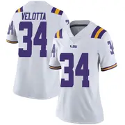 Limited Women's Skip Velotta LSU Tigers White Football College Jersey
