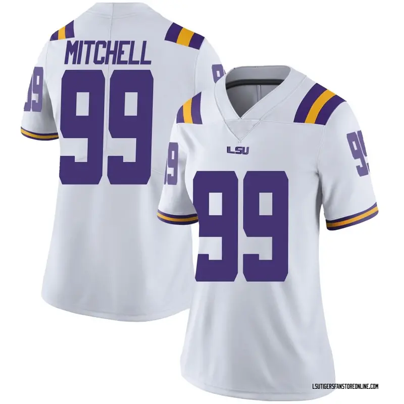 Limited Women's Sydir Mitchell LSU Tigers White Football College Jersey