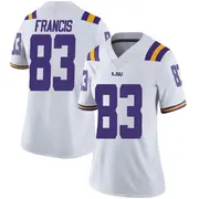 Limited Women's TaRon Francis LSU Tigers White Football College Jersey