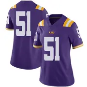 Limited Women's Thomas Crawford LSU Tigers Purple Football College Jersey