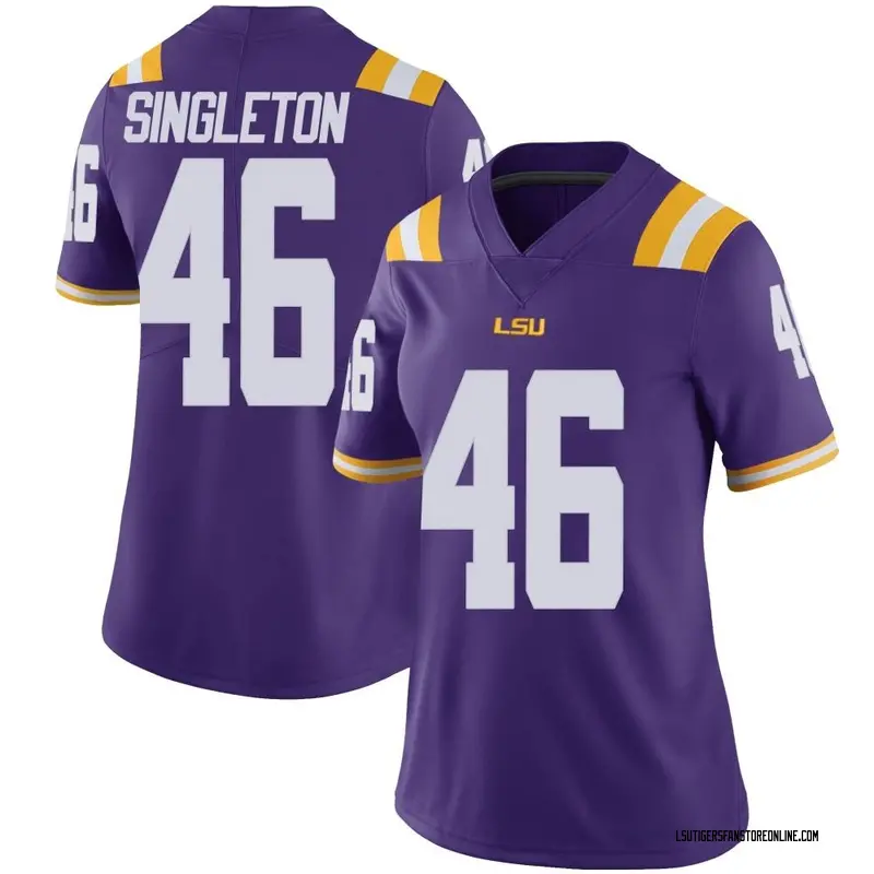 Limited Women's Tylen Singleton LSU Tigers Purple Vapor Untouchable Football College Jersey