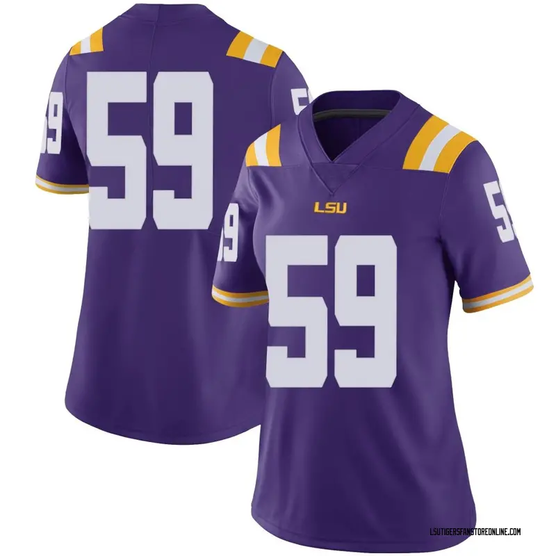 Limited Women's Tyler Miller LSU Tigers Purple Football College Jersey