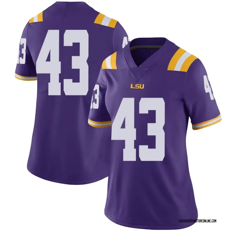 Limited Women's Ty'son Edwards LSU Tigers Purple Football College Jersey