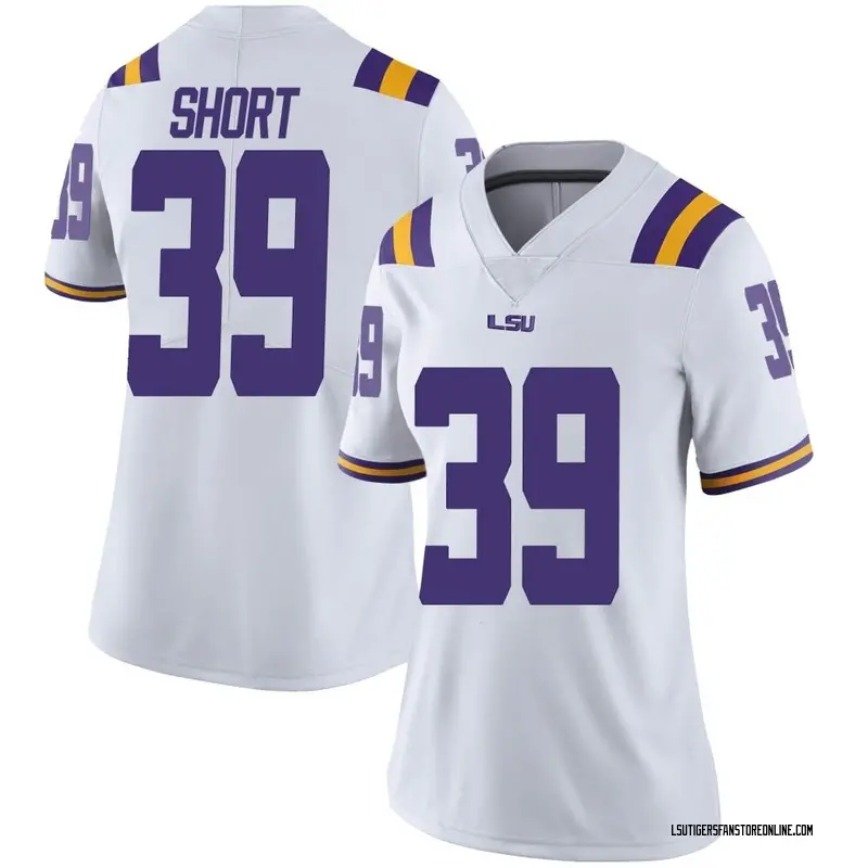 Limited Women's Tyson Short LSU Tigers White Football College Jersey