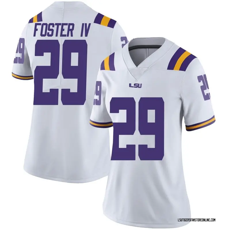 Limited Women's Wallace Foster IV LSU Tigers White Football College Jersey