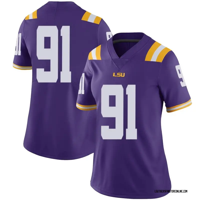 Limited Women's Walter Mathis Jr. LSU Tigers Purple Football College Jersey