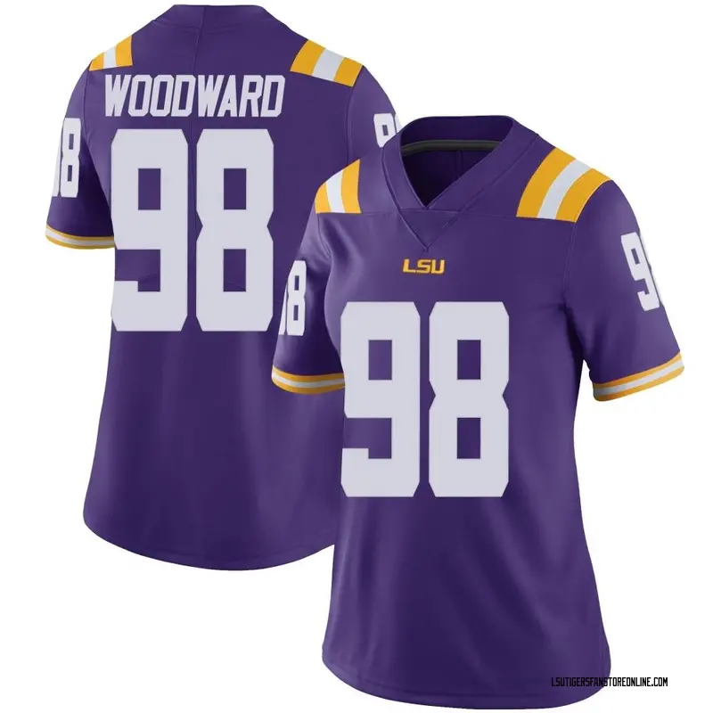 Limited Women's Wes Woodward LSU Tigers Purple Vapor Untouchable Football College Jersey