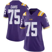 Limited Women's Weston Davis LSU Tigers Purple Vapor Untouchable Football College Jersey
