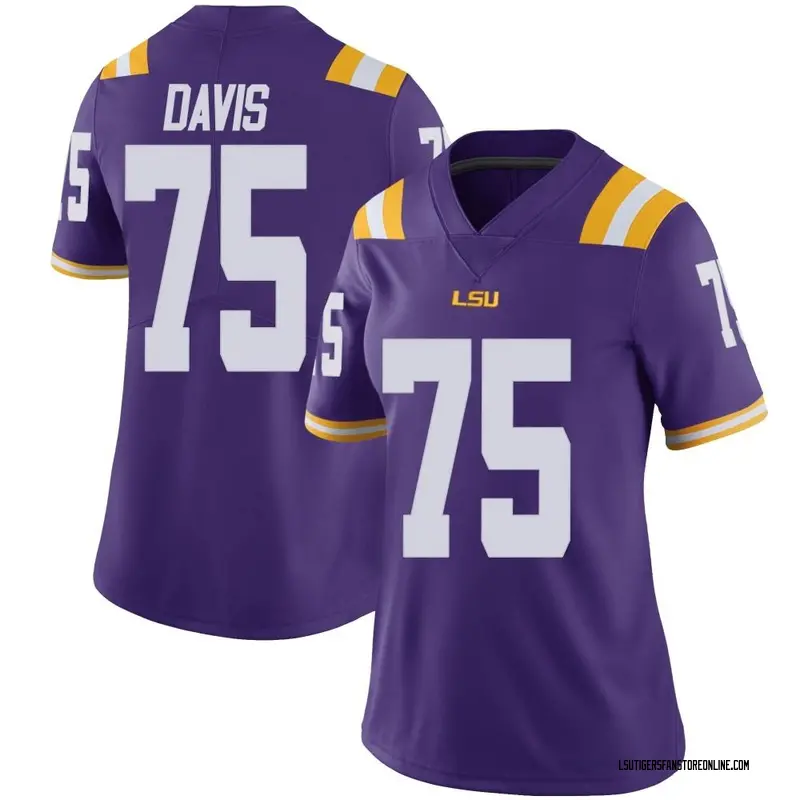 Limited Women's Weston Davis LSU Tigers Purple Vapor Untouchable Football College Jersey