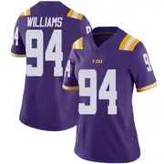 Limited Women's Zion Williams LSU Tigers Purple Vapor Untouchable Football College Jersey