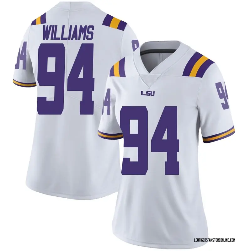 Limited Women's Zion Williams LSU Tigers White Football College Jersey