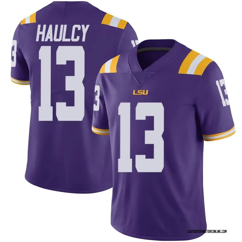 Limited Youth A.J. Haulcy LSU Tigers Purple Vapor Untouchable Football College Jersey