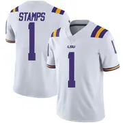 Limited Youth Ashton Stamps LSU Tigers White Football College Jersey
