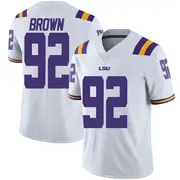 Limited Youth Brandon Brown LSU Tigers White Football College Jersey