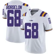 Limited Youth Brett Bordelon LSU Tigers White Football College Jersey
