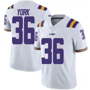 Limited Youth Cade York LSU Tigers White Football College Jersey