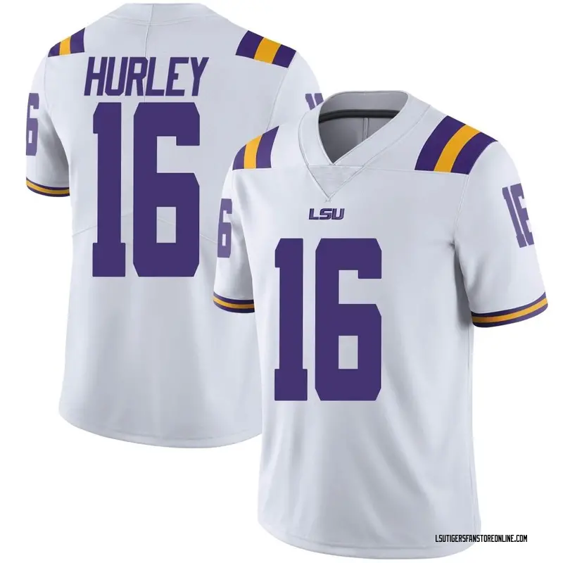 Limited Youth Colin Hurley LSU Tigers White Football College Jersey