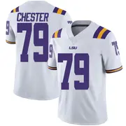 Limited Youth DJ Chester LSU Tigers White Football College Jersey