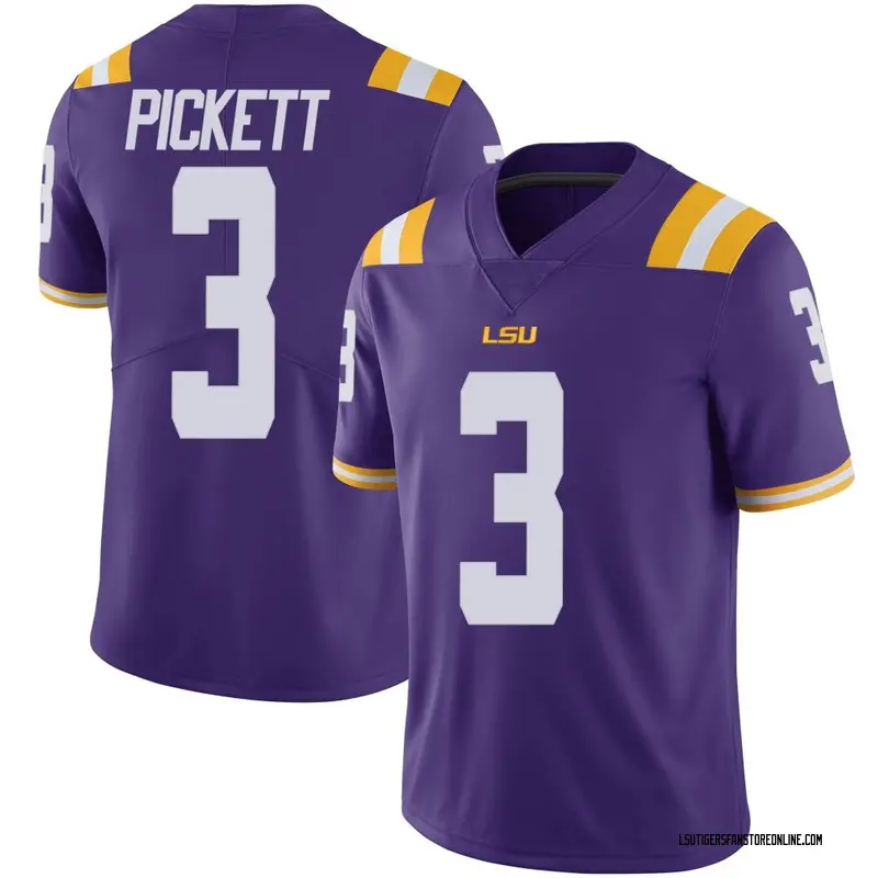 Limited Youth DJ Pickett LSU Tigers Purple Vapor Untouchable Football College Jersey