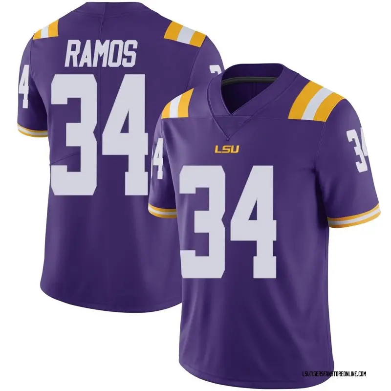 Limited Youth Damian Ramos LSU Tigers Purple Vapor Untouchable Football College Jersey