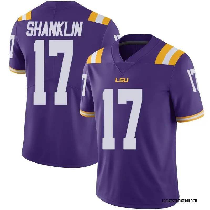 Limited Youth Damien Shanklin LSU Tigers Purple Vapor Untouchable Football College Jersey