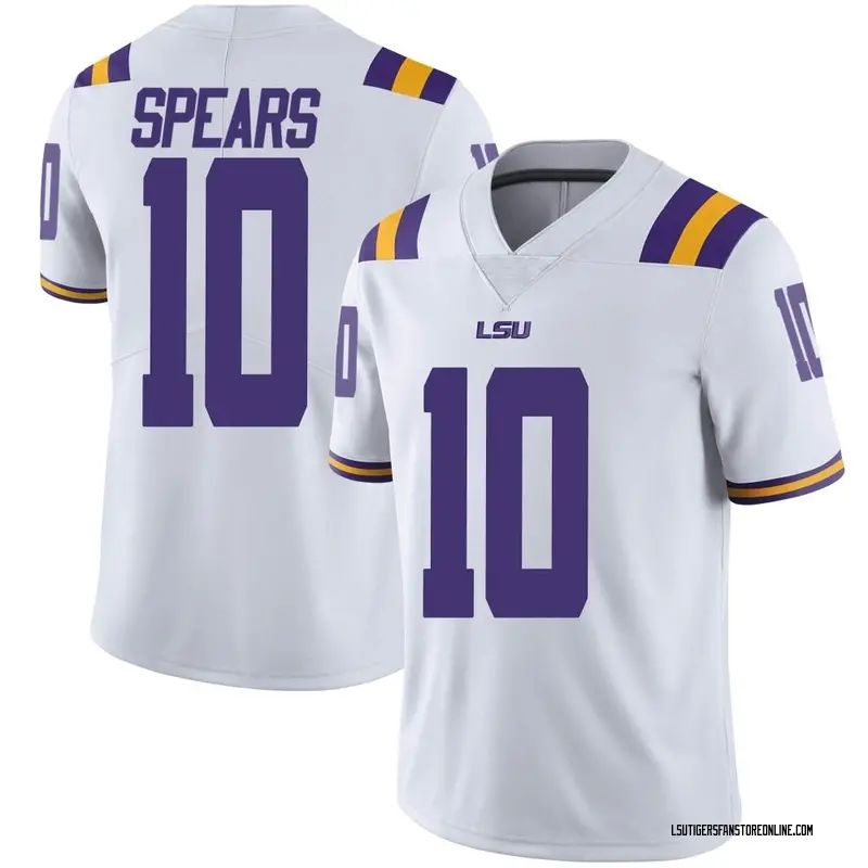 Limited Youth Dashawn Spears LSU Tigers White Football College Jersey