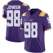 Limited Youth De'Myrion Johnson LSU Tigers Purple Vapor Untouchable Football College Jersey