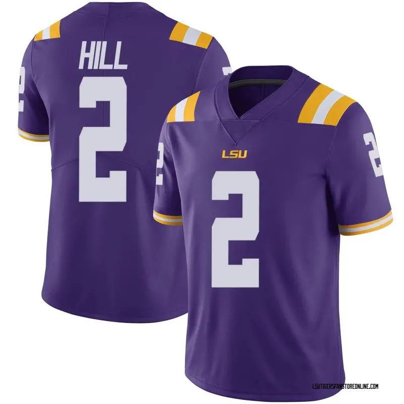 Limited Youth Destyn Hill LSU Tigers Purple Vapor Untouchable Football College Jersey