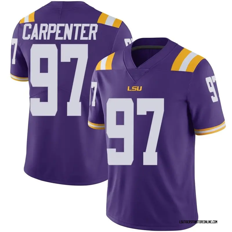 Limited Youth Dylan Carpenter LSU Tigers Purple Vapor Untouchable Football College Jersey