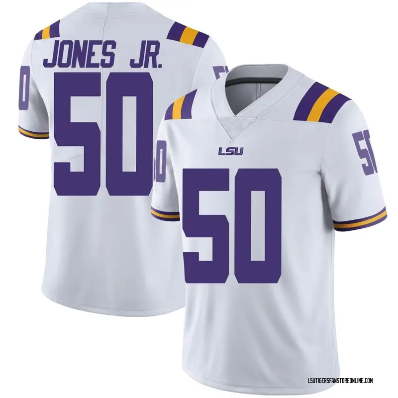 Limited Youth Emery Jones Jr. LSU Tigers White Football College Jersey
