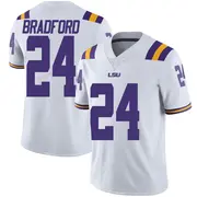 Limited Youth Jacob Bradford LSU Tigers White Football College Jersey