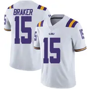 Limited Youth Jaiden Braker LSU Tigers White Football College Jersey
