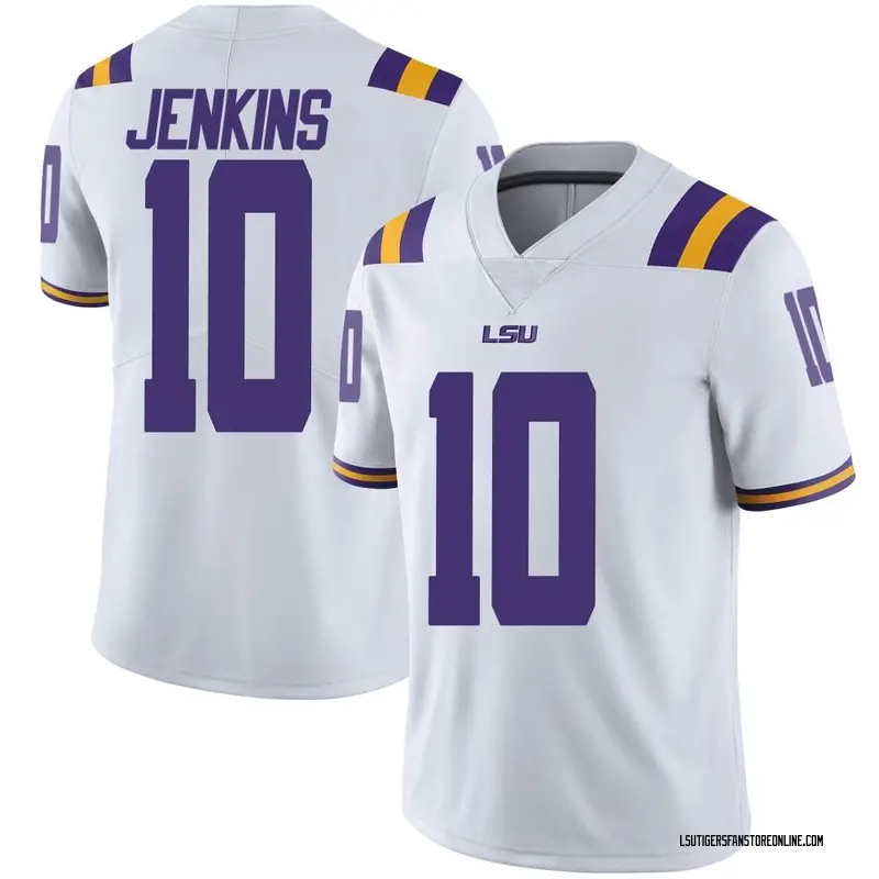 Limited Youth Jaray Jenkins LSU Tigers White Football College Jersey